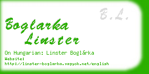 boglarka linster business card